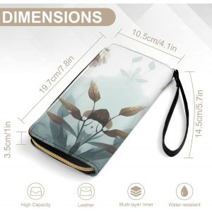 Portefeuille En Cuir Imprim&eacute; Pour Homme Et Femme,Petit Portefeuille En Cuir Avec Bracelets,Koala Et Papillon,Portefeuille Portable Exquis Et Personnel,Koala Et Papillon,19.7X10.5Cm - Neuf