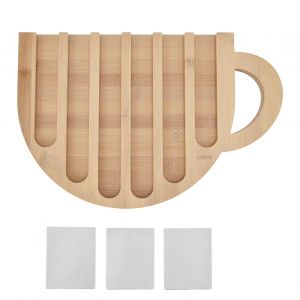 Hjlian Porte-Capsules De Cafe, Capacite De 36 Pieces, En Bambou, En Forme De Tasse, Pour Desserts, Armoires De Maison - Neuf