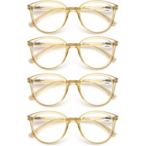 Lot De 4 Lunettes De Lecture 2.25 Homme Femme,Lunettes Loupe Branches A Ressort,Lunettes De Vue Monture Leger - Neuf