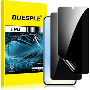 [2 Pièces] Protection Écran Anti Espion Pour Samsung Galaxy S25 5g,3d Incurvé Couverture Complète Tpu Film De Confidentialité Protection En Écran,Compatible Avec Lecteur D`Empreinte - Neuf