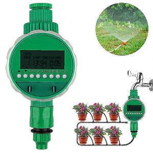 Minuteur d'arrosage automatique, minuterie, &eacute;cran LCD, arrosage automatique num&eacute;rique avec couvercle de protection &eacute;tanche pour jardin vert - Neuf