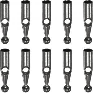 Tzf-10pcs Parapluie Queue Tête Perles 3mm Trou Dia 19mm Longueur Métal Parapluie Composants Pour Droit Parapluie Housse Pièces, Gris Noir - Neuf