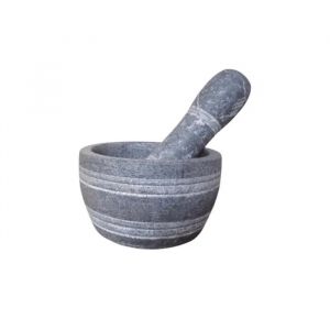 Mortier Et Pilon - Le Barbecue Gaulois - Pierre Ollaire - Antibact&eacute;rien - Durable - Design &Eacute;l&eacute;gant - Neuf