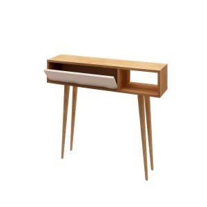 Console en bois "Oseyo" - 100 x 30 x 94 cm - Marron - Neuf