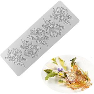 KAL-Moule En Dentelle 3D En Forme De Feuille Creuse Pour Fondant Et Dentelle -Moule À Bonbons Pour Chocolat Et Sucre -Décoration De Gâteau -Dessus De Cupcake (Feuille _ 30,3 X 10,7 X 0,3 Cm) - Neuf