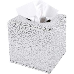 2024 Couverture de boîte de mouchoirs appropriée Porte-mouchoirs cube en cuir PU - Étui de couverture de tissu carré de bureau de ménage - Neuf