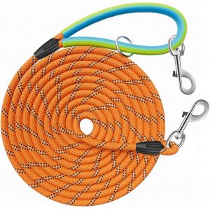 Longe Pour Chien, 5m 10m 15m 20m 30m Laisse De Dressage Avac Crochets Pivotants Aux Deux Extr&eacute;mit&eacute;s, Longue Laisse Corde D'attache Pour Petits, Moyens, Grands Chiens - Neuf