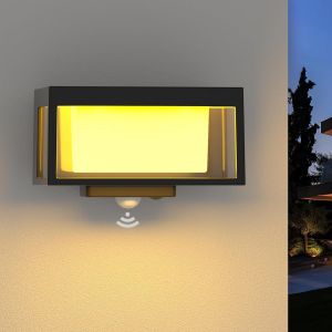 Lampe Exterieur Murale,Led Applique Solaire Exterieure Ip65 Etanche,Lampe Murale Exterieur Pour Cour, Jardin, Terrasse, Proche, Patio (Chaud, 17.2 * 12 * 11) - Neuf