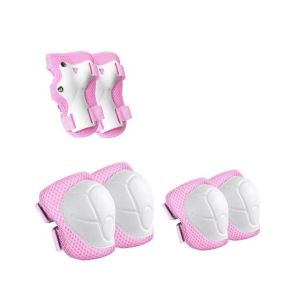 Ensemble D'équipement De Protection Pour Enfants - Genouillères, Coudières Et Protège-Poignets Pour Les 3 À 8 Ans - Durable, Confortable, Réglable, Rose - Parfait Pour S'amuser En Plein Air ! - Neuf