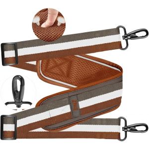 Bandoulière Fixe Ultra-épaisse de 76 Pouces avec Coussin Respirant et Double Boucles réglables équilibrées pour Sacoche pour Ordinateur Portable,Sacoche,bandoulière etc,Rayures-YWG - Neuf