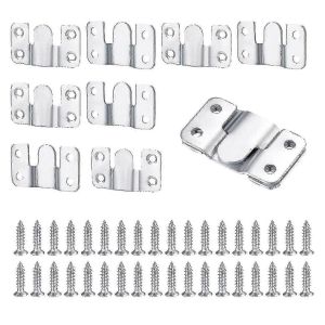 10 supports muraux encastrés en acier inoxydable pour meubles et connecteurs de cadre photo - Neuf
