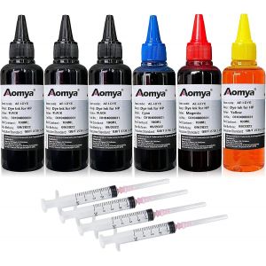 TEPPA-Ink Refill kit 6x100ml forHP 950 951 932 933 60 61 952 902 901 62 63 65 21 22 920 940 934 564 711 970 971 94 95 96 Refillable Ink Cartridge for HP Envy 4500 4520 5643 OfficeJet 6500a 6500 6000. - Neuf