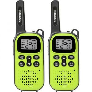 Talkie-walkie - DECROSS - DC44 - Vert - 2 pi&egrave;ces - Portable pour enfants et famille - Neuf