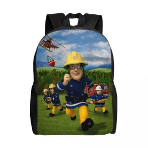 Sac à dos Sam le pompier pour homme et femme, résistant à l'eau, idéal pour l'école, le collège ou le lycée. - Neuf