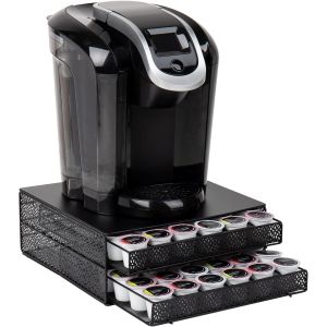 Tiroir de rangement pour dosettes de café,72 capacités,noir - Neuf