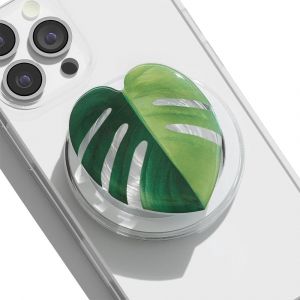 KAL-Poignée Grip Extensibles Base Téléphone Portable Support Avec Design En Forme De Feuille Magnétique Compatible Pour Smartphone (A) - Neuf