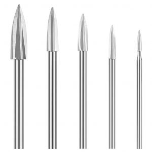 Yemaesre-5pcs Jeu De Mèches De Sculpture Sur Bois,Mèches De Sculpture Sur Bois Avec Tige De 1/8"",Outils De Gravure,Outils De Bricolage,Sculpture,Gravure,Ponçage Et Perçage En Acier Rapide - Neuf