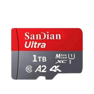 Carte M&eacute;moire Microsd Pour T&eacute;l&eacute;phone Portable, &Agrave; Grande Vitesse, Carte Vid&eacute;o - 1 Tb - Gris - 1tb - Neuf