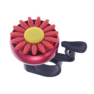 Sonnette De Vélo Sunflower Pour Enfants ¿ Anneau De Sécurité Durable, Léger Et Facile À Installer Pour Vélos D'enfants ¿ Alliage D'aluminium Rouge Et Plastique - Neuf