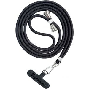 Tour De Cou Telephone Universelle,R&eacute;glable Amovible En Nylon Pendentifs Collier De Longe Porte-Cl&eacute;s Cordon Pour Plupart De T&eacute;l&eacute;phones Intelligents,Gris Fonc&eacute; - Neuf