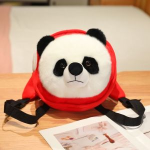 Sac à dos panda en peluche pour téléphone portable, mignon, sac à bandoulière, jouet en peluche, machine à griffes Sac à dos rouge 0,23 kg - 26 x 26 cm - Neuf