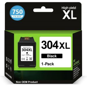 ERYI-Cartouche Encre 304 Xl Noir, 304Xl Noir Remplacement Pour Cartouche Hp 304 Noir, Cartouche Imprimante 304 Xl Pour Deskjet 3720 2600 Envy 5030 5032 Deskjet 3750 3760 2630 3735 2622 3762 3730 - Neuf