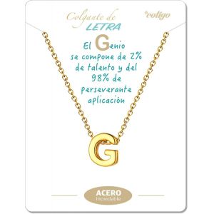 Kal-Collier Initiale En Acier Inoxydable, Collier Femme Avec Pendentif Petite Lettre A-Z - Cadeau Bijoux Pour Anniversaire Mère, Petite Amie Ou Amis, Couleur Argent Et Dorée - Neuf
