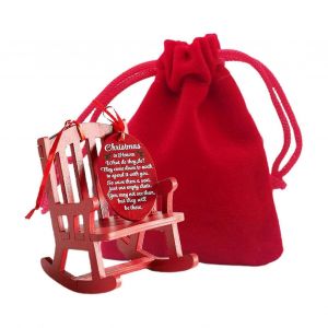 1 Set Attrayant Pendentif Suspendu Installation Facile Chaise En Bois Forme D&eacute;coration D'arbre De No&euml;l Pour Festival - Neuf