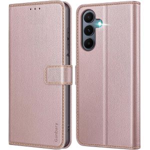 JGD-Coque pour Samsung Galaxy A16 4G/5G, [Housse en Cuir PU Premium] [Etui &agrave; Rabat] [Pochette de Portefeuille], &Eacute;tui de Protection pour Samsung Galaxy A16 4G/5G - Or Rose - Neuf