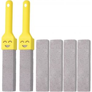 Pierre Ponce Brosse WC,6 Pièces Pierre Ponce avec 2 Poignée Cleaning,Pierre de Nettodes Toilettes pour Nettoyer Les Toilettes,Les Cuisines,Les éviers - Neuf