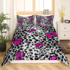 Parure De Lit Motif Loup, Animaux De Safari, Housse De Couette, Motif Montagne Brumeuse, Pour Enfants, Garçons Et Filles, Faune Exotique, Forêt Trippante, Housse De Co - Neuf