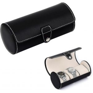 3 Organisateur De Bo&icirc;te De Montre De Voyage,Bo&icirc;te De Rangement D'affichage De Bijoux / Montre Avec Porte-Oreiller (Noir) - Neuf