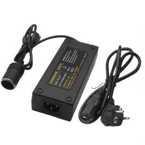 Convertisseur de voiture 12v 15a 160w Adaptateur de voiture 220v &agrave; 12v Convertisseur de voiture Maison - Convertisseur de briquet Eu Plug - Neuf