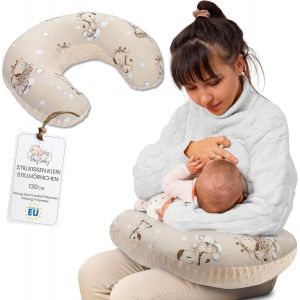 Coussin Allaitement Et Grossesse 130 Cm- Coussins D'allaitement Bebe Et Oreiller De Maternité Pour Femme Enceinte Minky Petit Oreillers Maternite Oeko-Tex Chouettes Gris B - Neuf