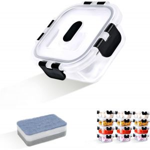 Bo&icirc;tes-Repas En Verre [Lot De 3pi&egrave;ce 800ml] R&eacute;cipients Avec Fermeture &Agrave; Clic Conteneurs De Nourriture &Eacute;tanches Bo&icirc;tes De Repas Pour Contr&ocirc;ler Les Portions De Nourriture Sans Bpa - Neuf