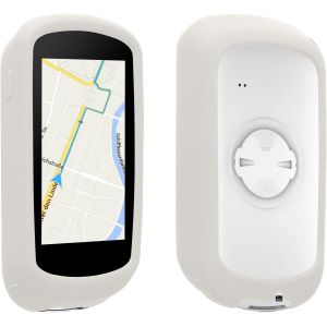 Housse GPS v&eacute;lo Compatible avec Garmin Edge Explore 2-Protection Bumper boitier navigateur-&Eacute;tui en Silicone Blanc - Neuf