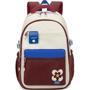 Sac À Dos Fille Scolaire, 2025 Cartable Adolescent Collège, Sac Ecole Lycée Fille Avec Poche Antivol, Grande Capacité Pour 15.6"" Ordinateur-Rouge - Neuf