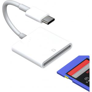 Lecteur de Carte SD Type C pour Apple pour iPhone15 Pro Max Plus pour iPad MacBook Air Compatible avec Samsung Adaptateur USB C Lecteur de Cartes Mémoire Compact Flash Cartao Connecteur Thunderbolt - Neuf