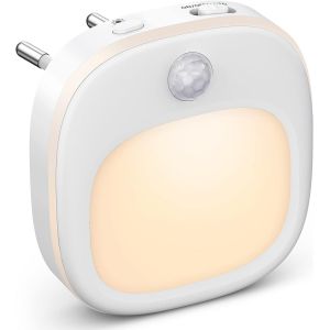 Veilleuse Prise Electrique [Lot De 2], Gradation Progressive Lampe Detecteur De Mouvement Interieur, Chaud/Blanc/Mixte Veilleuse Led Bon Pour Couloir Escalier Chambre À Coucher Cuisine Chambre Denfan - Neuf
