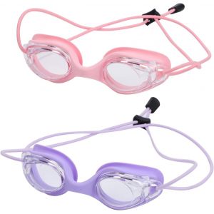 Letnerny-Lot De 2 Lunettes De Natation Pour Enfants De 6 &Agrave; 14 Ans, Anti-Bu&eacute;e, Protection Uv, Anti-Fuite Et Imperm&eacute;ables, Avec R&eacute;glage Rapide, Vision Claire Pour Gar&ccedil;ons Et Filles - Neuf