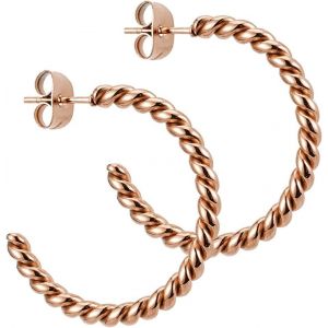 Tianyi-® Creoles Acier Inoxydable Femme En Argent, Or Et Or Rose - 100% Résistance À L'eau & Bien Toléré Par La Peau ""Bonnysail"" (26 Mm) - Neuf