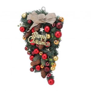 Artificielle &Agrave; L'envers Vers Le Bas De L'arbre De No&euml;l De La Porte D&eacute;cor, Plastique/Pin, R&eacute;sistant &Agrave; La Lumi&egrave;re, De La D&eacute;coration Ornement Pour Les Parties &Agrave; La Maison - Neuf