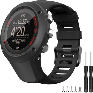 Suunto Ambit 3 Bracelet, Sport Silicone Souple De Remplacement Bracelet De Montre Respirant Avec Outils Pour Ambit 3 Sport, Ambit 3 Run, Ambit 3 Peak, Ambit 2, Ambit 2S, Ambit 2R, Ambit 1 - Neuf