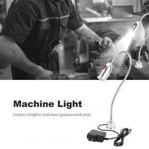 Lampe de travail a LED pour machine, pince a col de cygne/base fixe, interrupteur (n¡ã 10) - Neuf