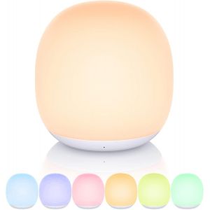 Eryi-Veilleuse Bébé, Veilleuse Enfant Rechargeable Avec Commande Tactile, Veilleuse Magnétique À Led Avec Couleur Rvb & Gradable Lumière Chaude/Blanche, Minuterie 1 Heure Pour Chambre De Bebe - Neuf