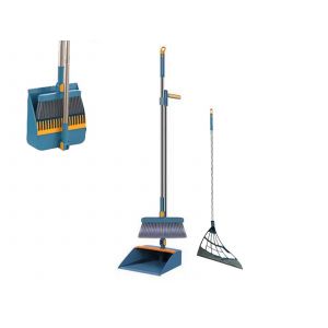 Ensemble balai et pelle pliable pour le nettoyage de la maison - Bleu - Neuf
