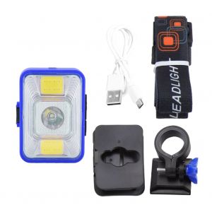 Hjlian Phare Avant Et Arriere Led Etanche Pour Velo, Eclairage De Nuit, Bleu - Neuf