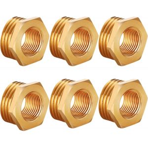 R&eacute;duction G1/2"" &agrave; G1"" en laiton,2 pi&egrave;ces Rallonge de r&eacute;duction G1/2"" ext&eacute;rieur(&Oslash;20,3mm) x G1"" int&eacute;rieur(&Oslash;30,5mm),Mamelon &agrave; manchon r&eacute;duit F/M avec joint en caoutchouc - Neuf