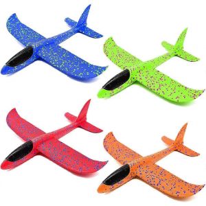 4 packs planeur d'avion,avion en mousse de lancement &agrave; la main,avion de lancement manuel,avion &agrave; lancement manuel - Neuf