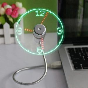 Nouveau produit,20 % de réduction - Mini ventilateur d'horloge USB,horloge LED à col de cygne flexible Ventilateur USB Affichage de l'heure Ventilateur d'horloge pour ordinateurs de bureau PC - Neuf